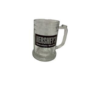 hersheys chocolate world glass clear mug cup